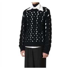 NEW VALENTINO cut-out knit jumper in black